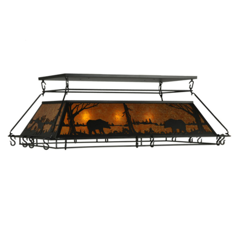 Steel Rectangle Chandelier Pot Rack