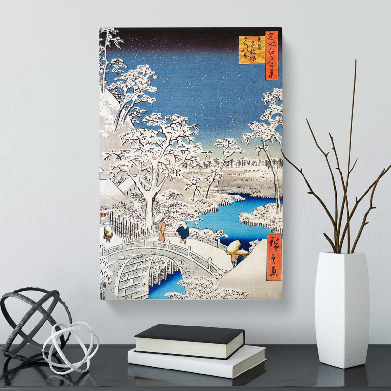 The Taiko Bridge by Utagawa Hiroshige - Wrapped Canvas, 50cm H x 35cm W x 3cm D