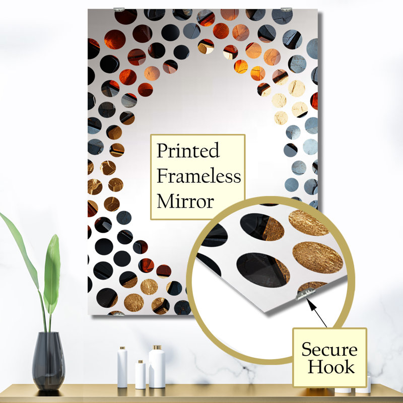 Iohanna - Miroirs muraux décoratifs à carreaux abstraits, 40 po x 30 po