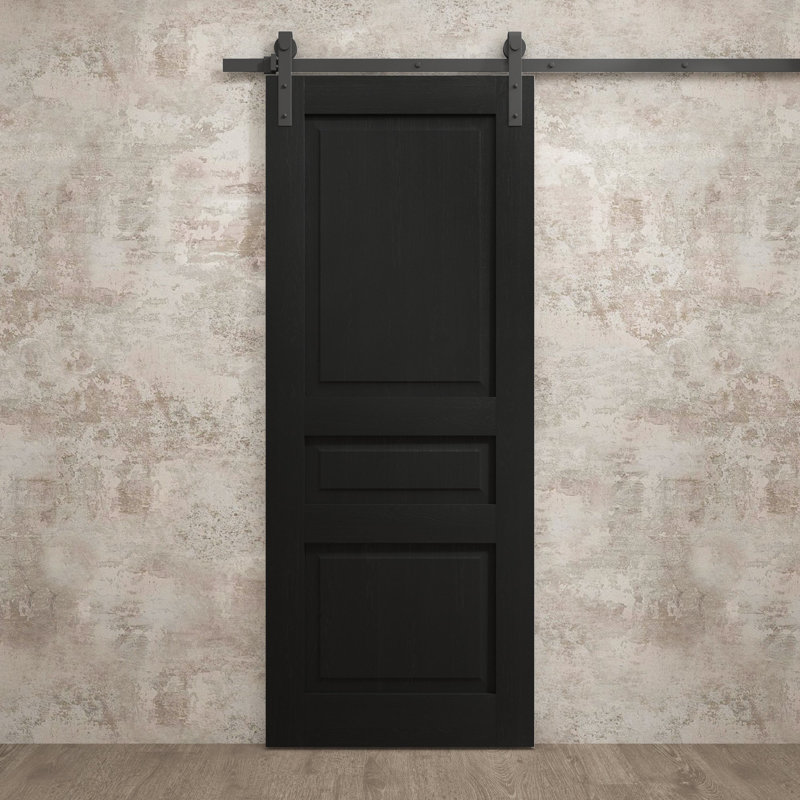 Porte de grange moderne | Ego 5012 | Ensemble de quincaillerie lourde pour rails | Portes intérieures solides, 24 po x 80 po