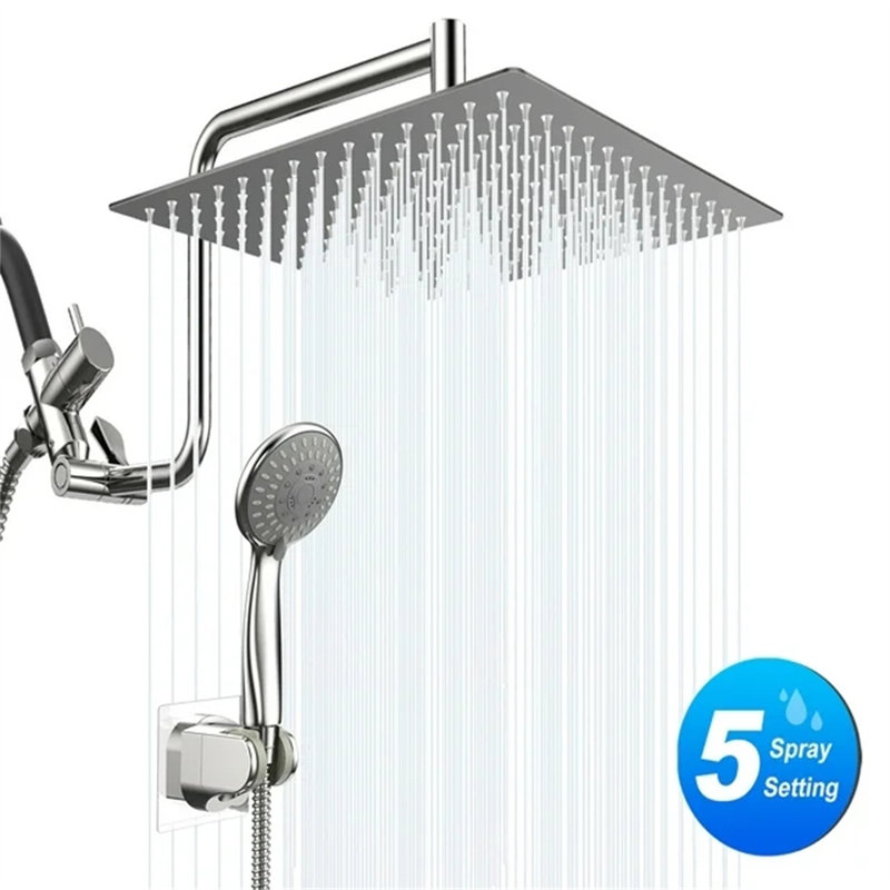 Pomme de douche à pluie double 1,75 GPM GPM