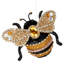 Jeweled Bee Ornament, 4.5 Inches