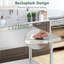 Table de préparation et de travail en acier inoxydable avec dosseret et tablette inférieure réglable pour cuisines commerciales Profeeshaw-1815334396