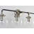 Lemley 4-Light Polished Nickel And Black Wall Sconce With Clear Glass Shades