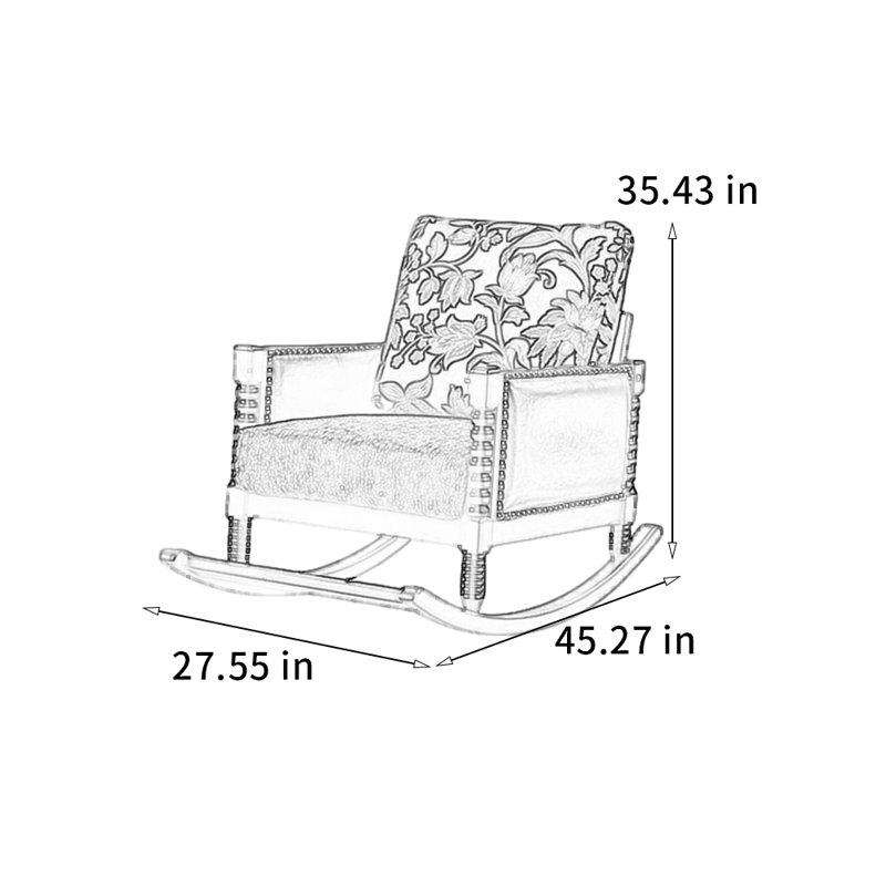Chaise berçante Luxury, Rouge