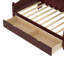 Lits simples en bois peu encombrants avec rangement, style rétro moderne pour un usage domestique