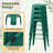 30 Inch Counter Height Chairs, Industrial Kitchen Stools with Backrest and Footrest, Metal Bar Stools for Indoor/Outdoor (Set of 4)-1227800798