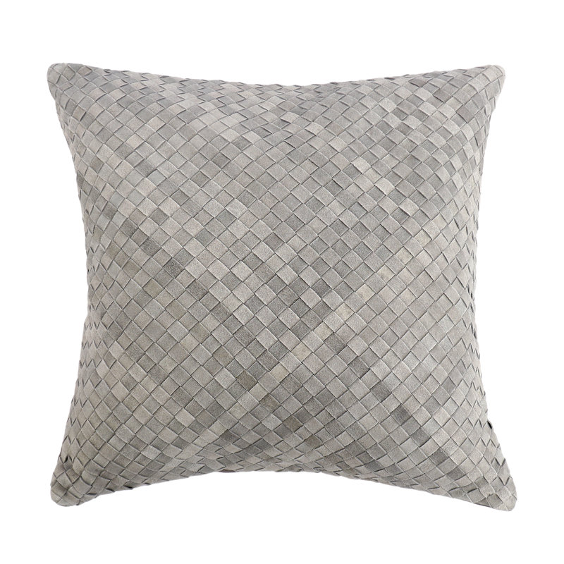 Housse de coussin carré et insert, Brun