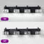  4-Light Matte Black Bathroom Vanity Light With Crystal Glass Shades, LED Wall Sconce Lighting For Bathroom Mirror