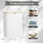 2-Section Laundry Hamper with Lid & Removable Bags, 160L Collapsible Clothes Basket with Bamboo Handles, for Bedroom, Bathroom, Dorm & Laundry Room-116096699