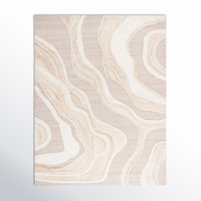 Lyonel Area Rug in Ivory/Brown, Rectangle 8' x 10'