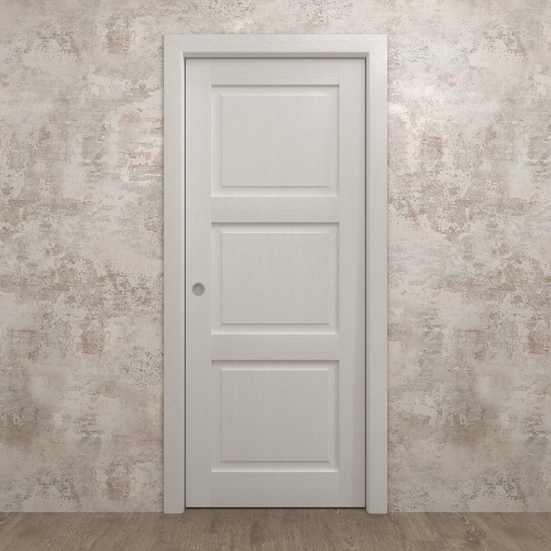 Porte coulissante à poche | Ego 5010 | Ensemble de quincaillerie de rail | Portes intérieures modernes en bois massif pour chambre à coucher