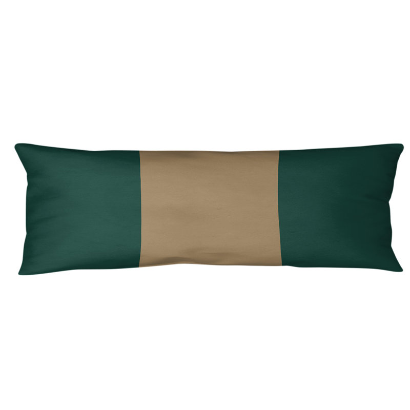 Adele Polyester Medium Pillow, Green/Gold/Green