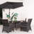 Algird 4-Person Wicker Patio Dining Set With Square Table
