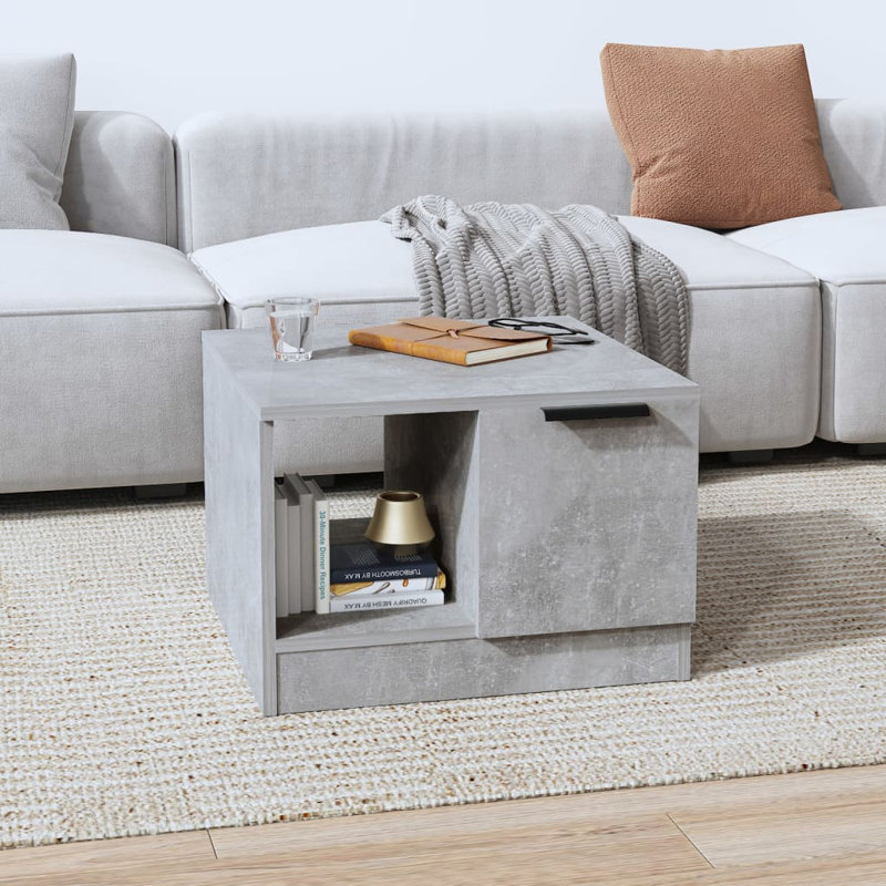 Jarran Frame Coffee Table with Storage, Concrete Grey