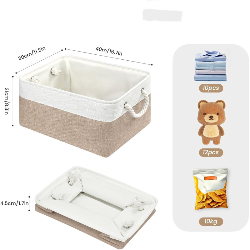 3-Pack Laundry Hamper with Handles