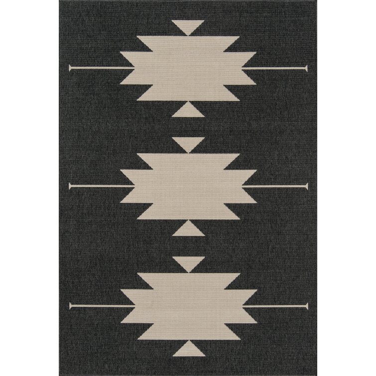 Fusion Black Handwoven Indoor/Outdoor Rug in 2023