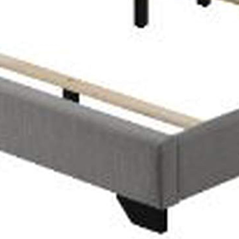 Grand lit tapissier standard Ravshan, Gris, Grand