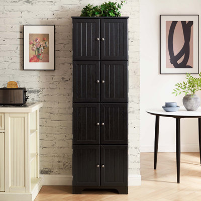 Tall Freestanding Storage Cabinet with Multiple Doors and Shelves, Multi-use Bookcase