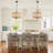 5 - Light 20 inch Bohemian Drum Chandelier with Hemp Rope Natural Hand-Woven Shade