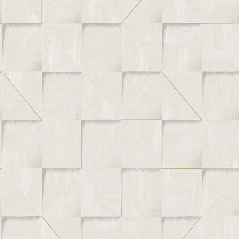 Papier peint blanc Prism Grid, Blanc