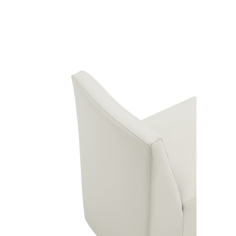 Dirk 19.69'' H Faux Leather Upholstered Parsons Chair, 2, Stone Gray