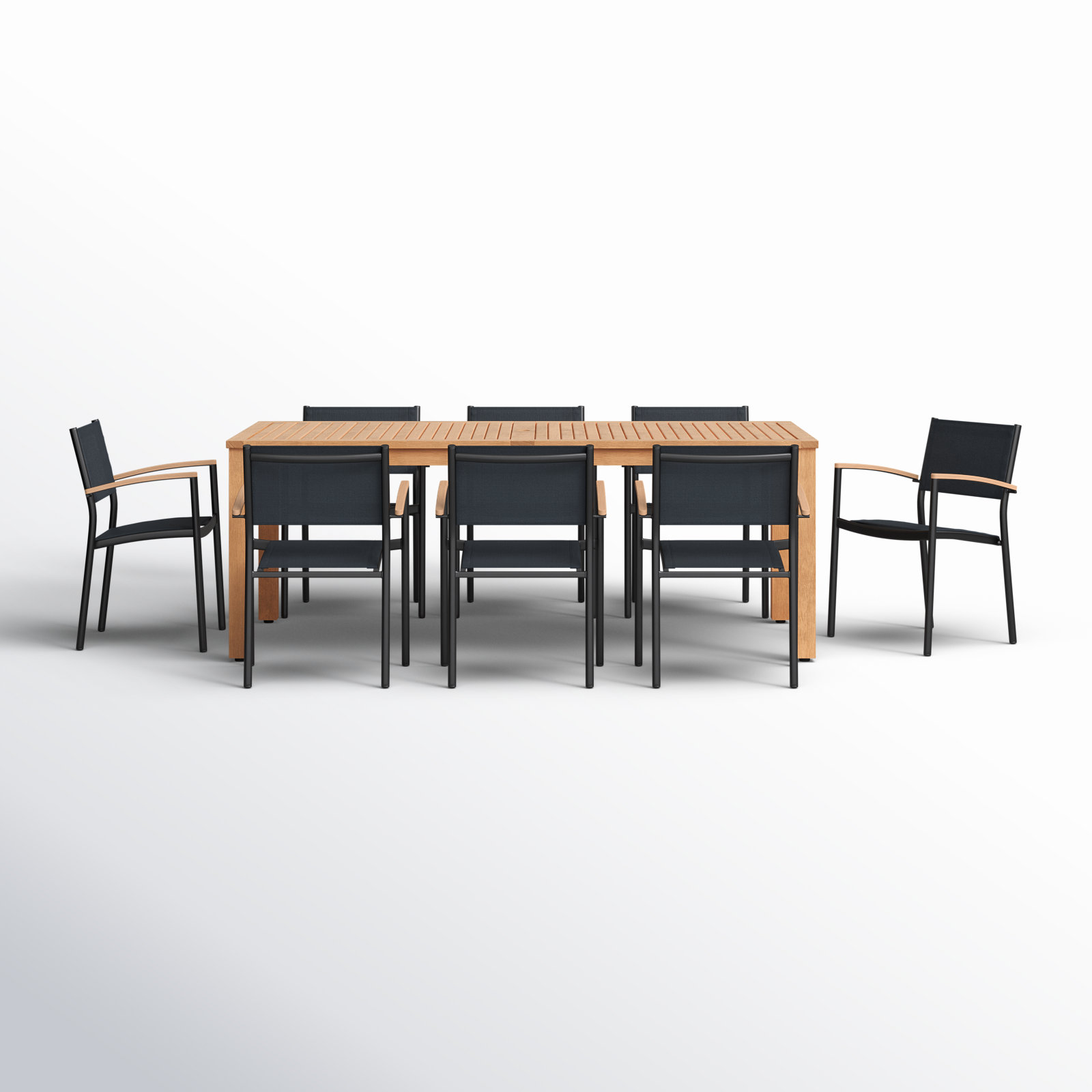 Anautica 88'' Rectangular 8 - Person Outdoor Dining Set