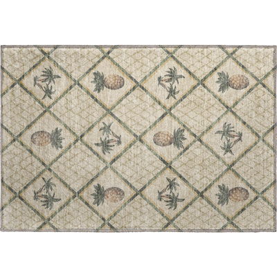 Premium Machine Washable Bradenburg AMF162 Beige Rug
