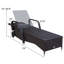Chaise longue inclinable avec coussin Adstock