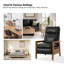 Fauteuil inclinable honorano en cuir végétalien Mid-Century moderne avec structure en bois massif-825487358