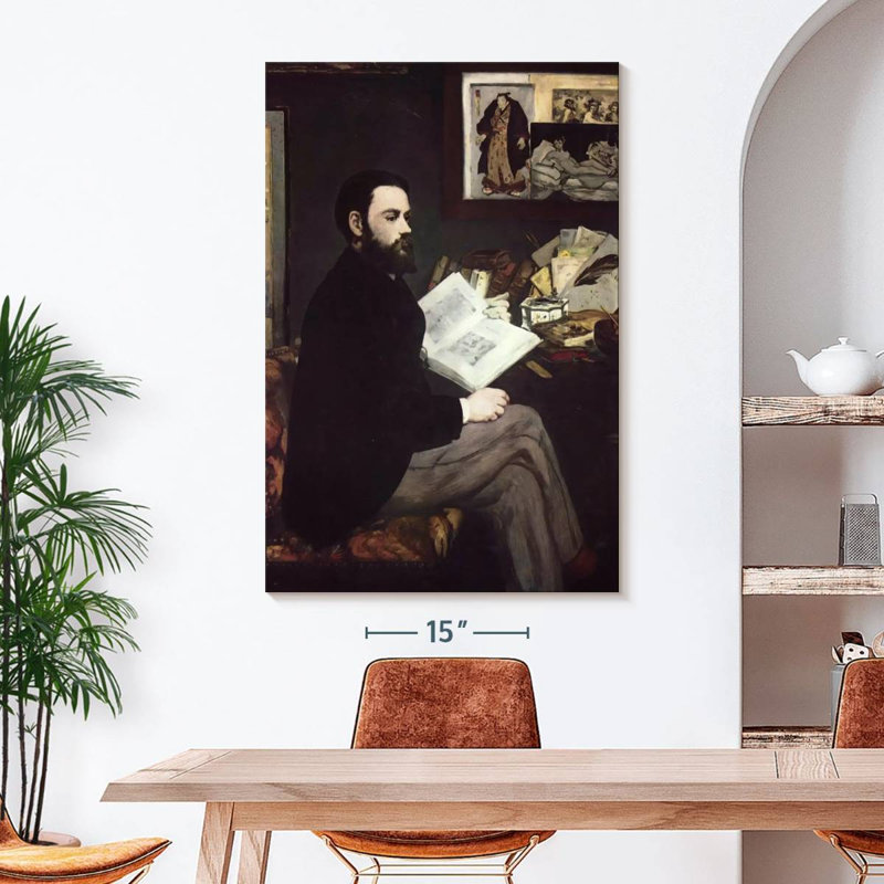 Portrait Of Emile Zola, 48" H x 32" W