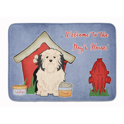 Tapis pour salle de bain en mousse à mémoire de forme petit chien lion dog house