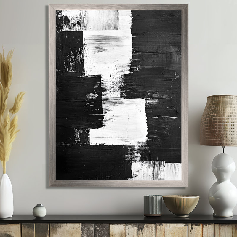 Onder - Abstract Canvas Prints, 20" H x 12" W, Reproduction encadrée d'une seule photo, Silver