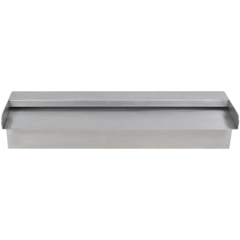 Conklin Outdoor Stainless Steel Waterfall Fountain, 3.15" H x 17.72" W x 4.5" D