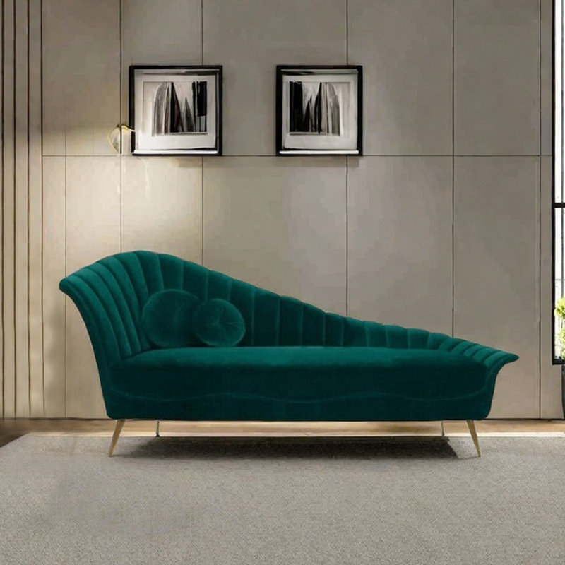 Fauteuil inclinable en bois massif et flanelle éponge, Orienté à gauche (vu de face), Vert