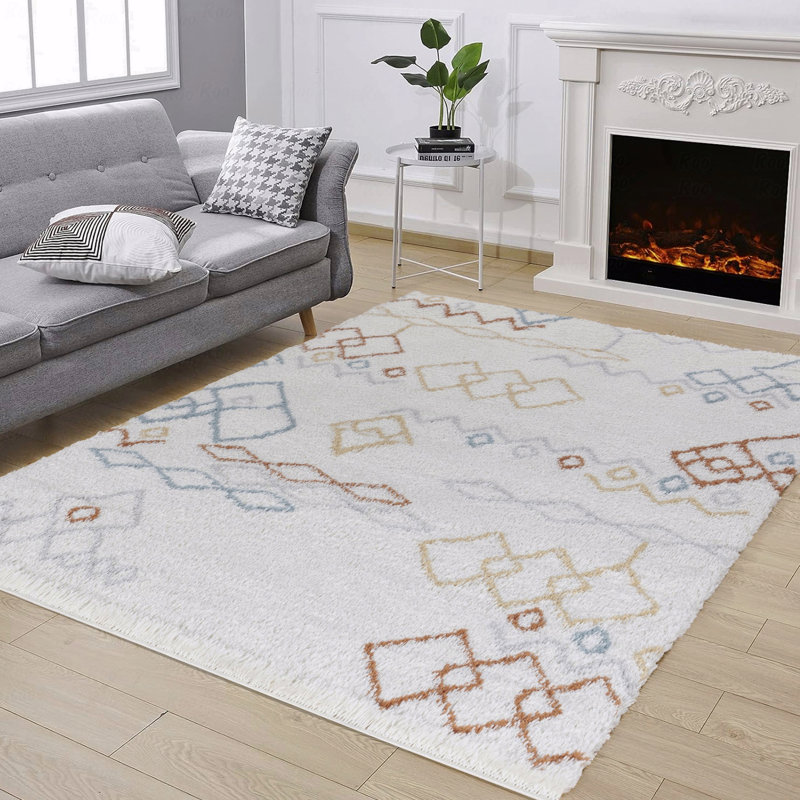 7 pi 10 po X 9 pi 10 po Tapis à poils longs, Rectangle 7 pi 10 po x 9 pi 10 po
