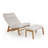 Patio Aluminum Adjustable Chair With Ottoman