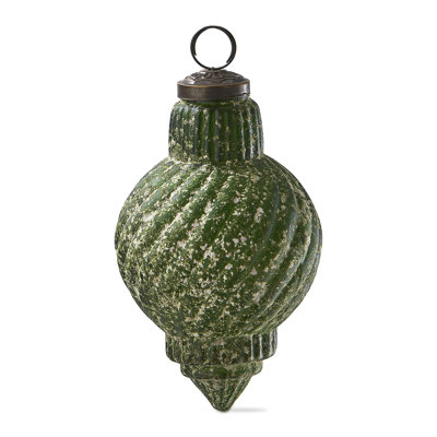 Antiqued Swirl Ornament 4.5 In