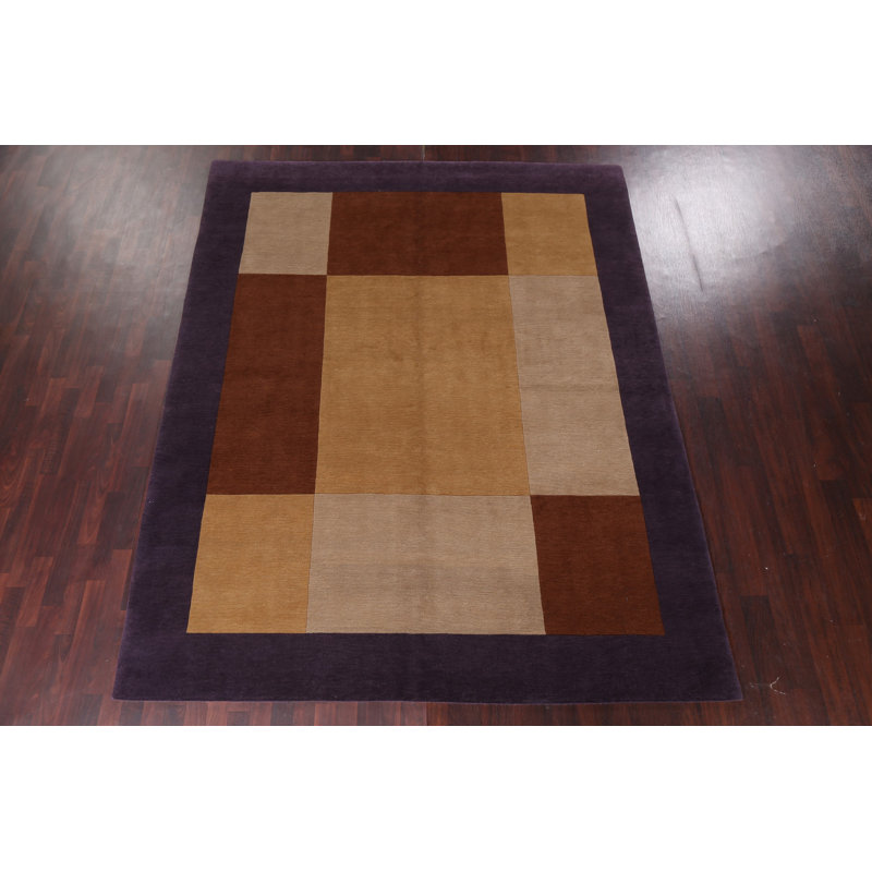Tapis népalais à motif végétal noué à la main 8 x 10