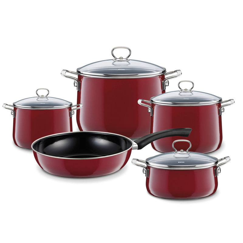 Top 3000 ROSSO Enamel Cookware Set