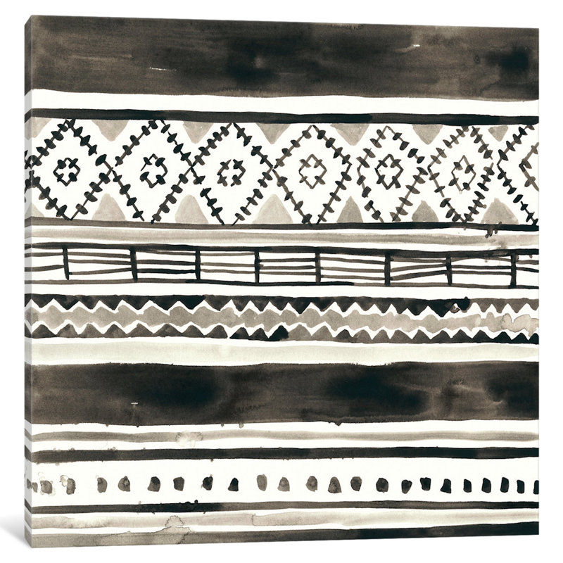 «Tribal Echo IV», reproduction d'art sur toile tendue, H 26 po x l 26 po x P 1,5 po, Toile tendue, Pas de tapis
