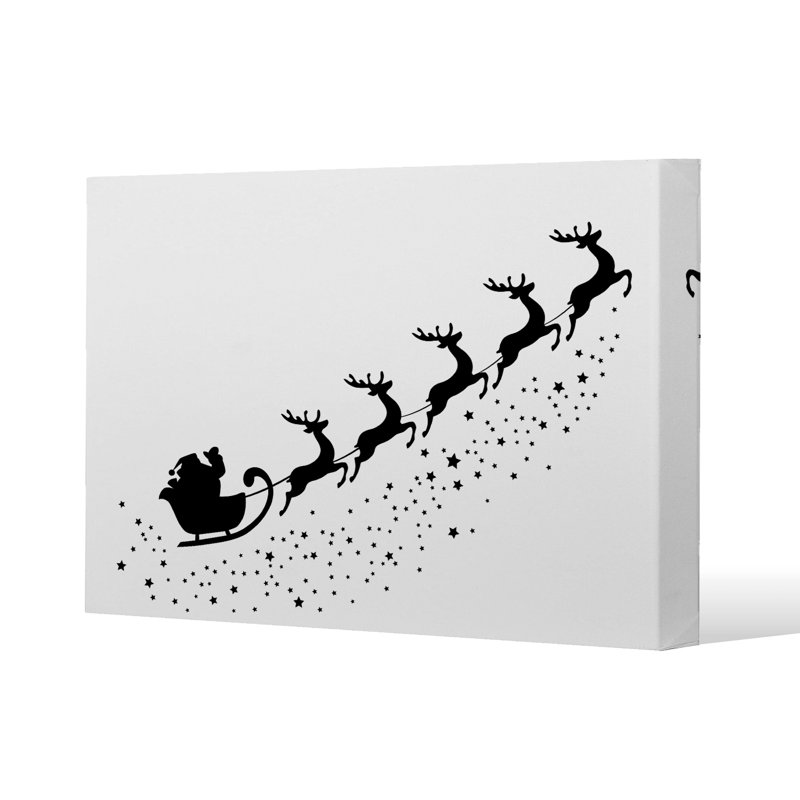 Santa Claus Flying - Wrapped Canvas Print, 127cm H x 127cm W