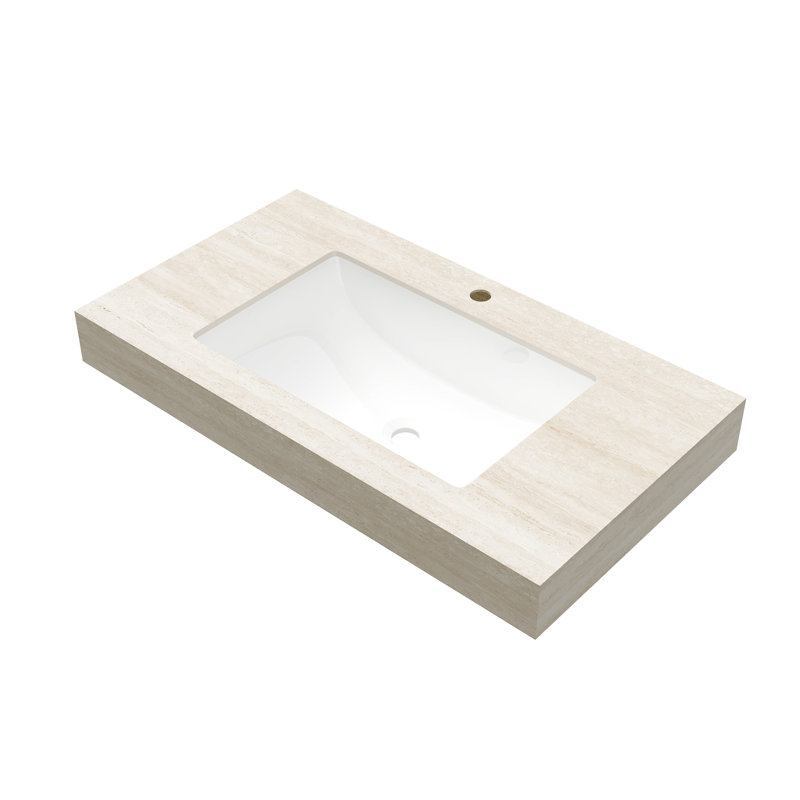 Sintered Stone Countertop and Undermount Ceramic Basin