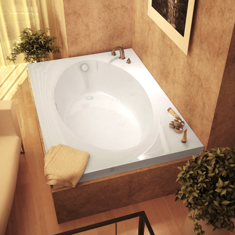 Bermuda 70.5'' x 41.37'' Soaking Acrylic Bathtub