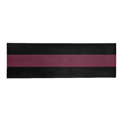 Tapis noir/à vin rayé