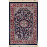 Hand-Knotted High-Quality Navy Area Rug
