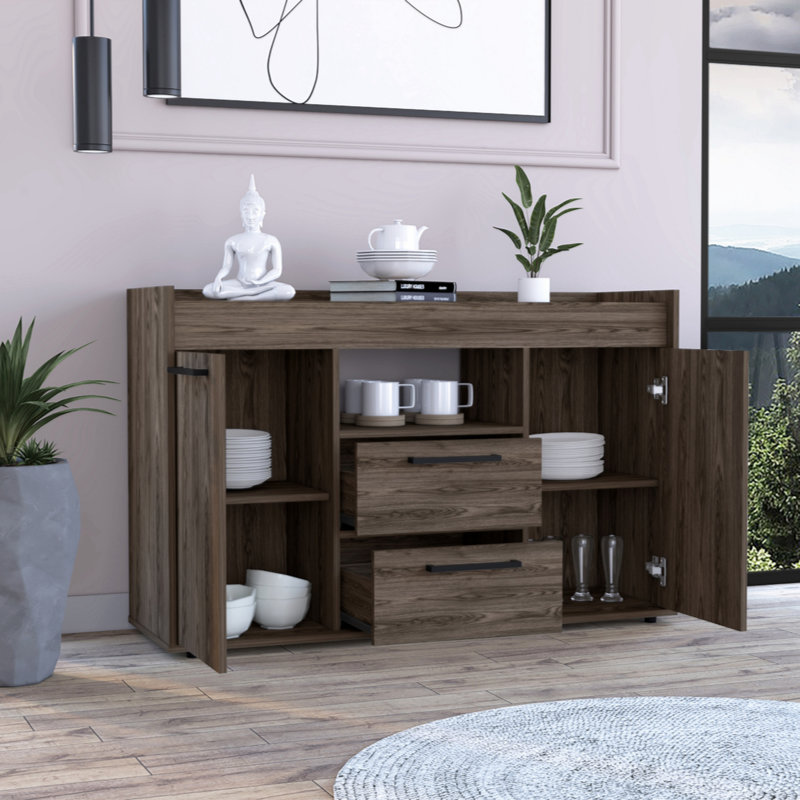 Buffet Perssiu, salon, noyer foncé
