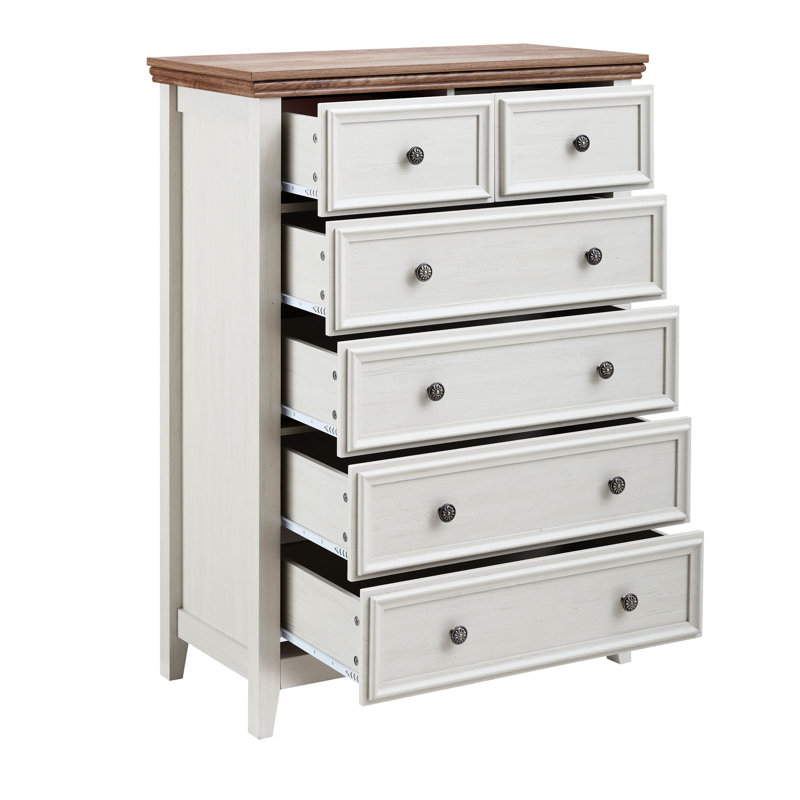 Commode 6 tiroirs Beige