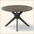 4-Person Outdoor Round Acacia Wood Dining Table with Slat Top & X-Brace Base