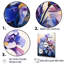 Flow Curved Irises Serenity, reproduction d'art sur toile encadrée-167553412-167553418